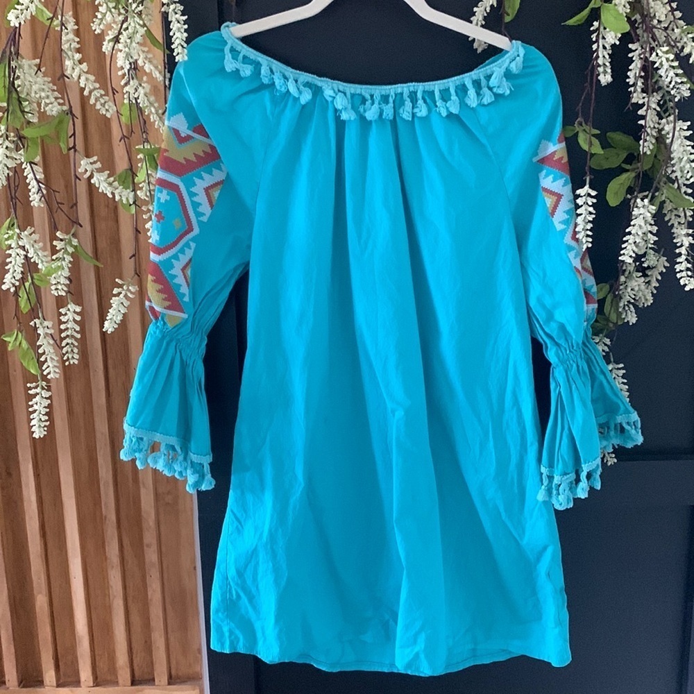 Velzera off shoulder Pom Pom Tunic Dress . Size S - Picture 2 of 10